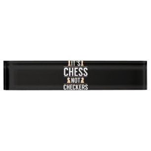 Porte-nom cool ses échecs pas checkers chèques joueurs cadea