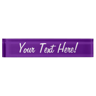 Porte-nom Couleur d'accentuation violet vive personnalisable