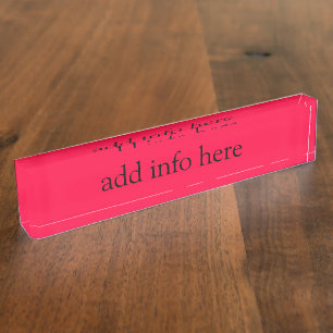 Porte-nom Couleur de rose américaine