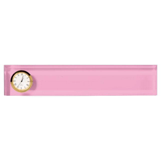Porte-nom Couleur rose souple (Devant)