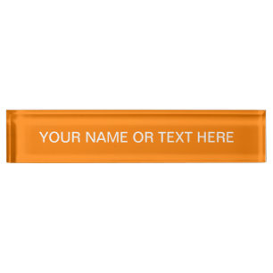 Porte-nom Couleur simple orange