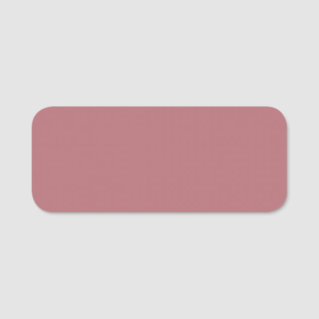Porte-nom Couleur solide Rose poussiéreux (Devant)