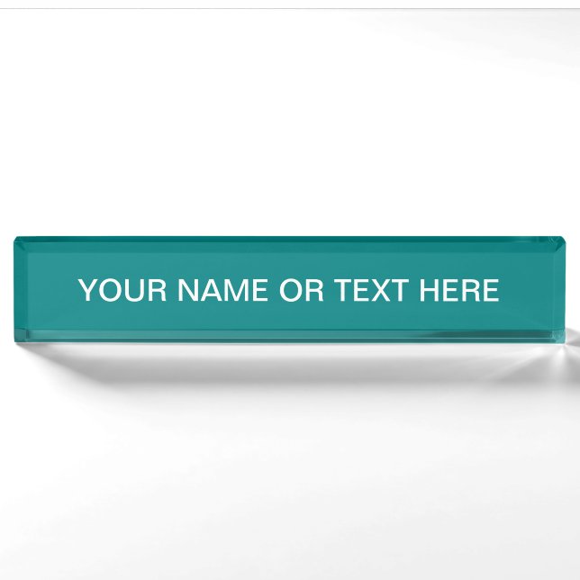 Porte-nom Couleur solide Turquoise (Devant)