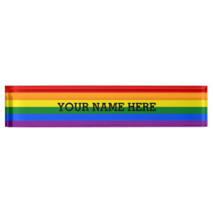 Porte-nom COULEURS DE DRAPEAU PLANCHES + votre texte