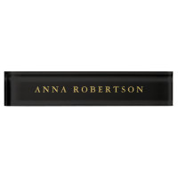 Couleurs d'or noir professionnel minimaliste tenda