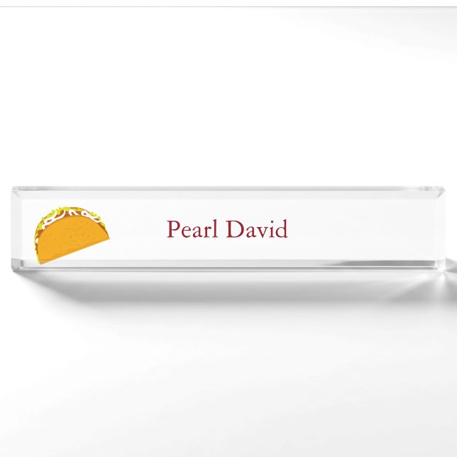 Porte-nom Coutume délicieuse de taco (Devant)