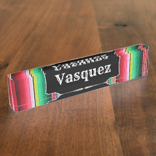 Porte-nom Couverture mexicaine de Serape d'Espagnol fait sur