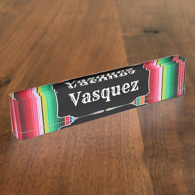 Porte-nom Couverture mexicaine de Serape d'Espagnol fait sur (Taille)