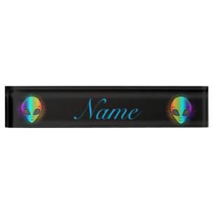 Porte-nom Crâne humain psychédélique Thunder_Cove