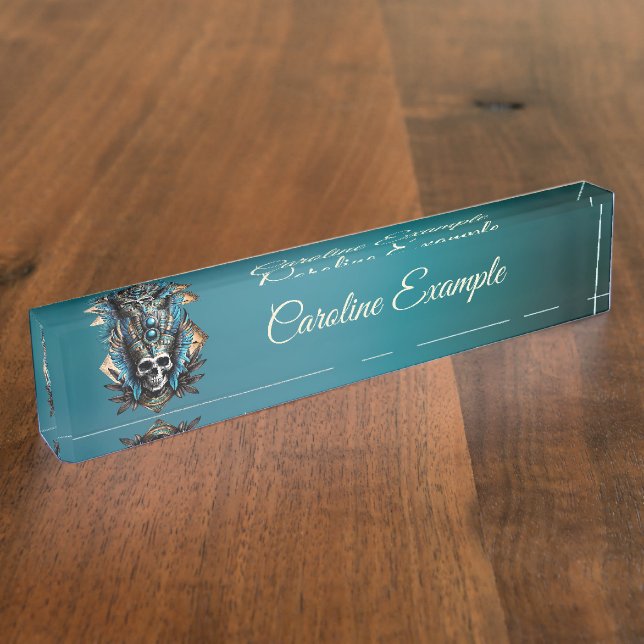 Porte-nom Crâne qui incarne l'aura mystique (Taille)