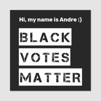 Porte-nom Crayon de vote noir Texte et couleurs personnalisé