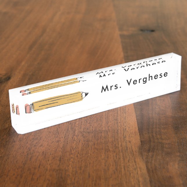 Porte-nom Crayon personnalisé (Taille)