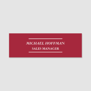 Porte-nom Creative Carmine rouge minimaliste classique itali
