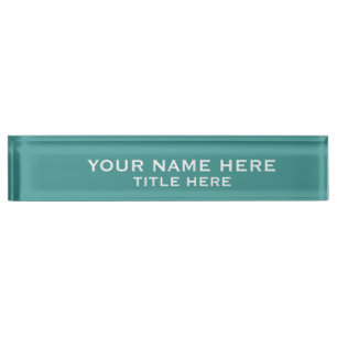Porte-nom Créer votre propre Turquoise