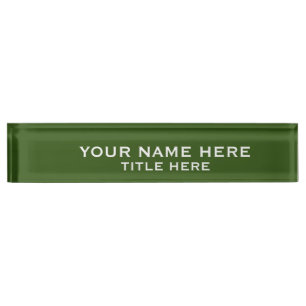 Porte-nom Créez votre propre vert