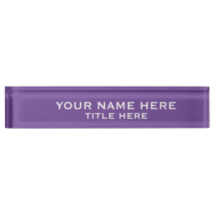 Porte-nom Créez votre propre violet