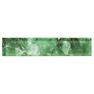 Porte-nom Cristal vert
