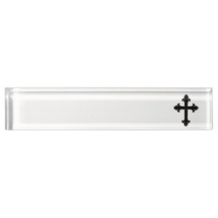 Porte-nom Croix chrétienne
