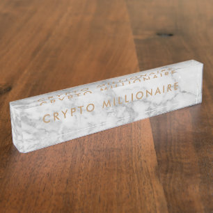 Porte-nom Crypto millionnaire Entrepreneur NFT