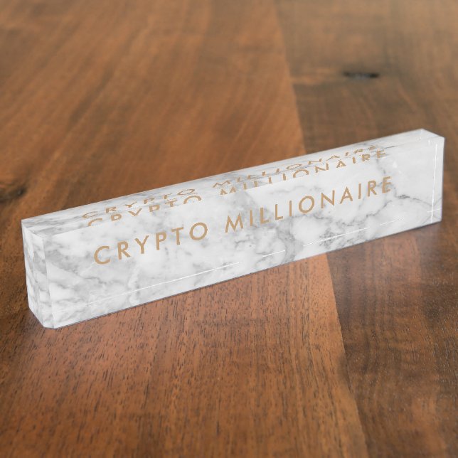 Porte-nom Crypto millionnaire Entrepreneur NFT (Taille)