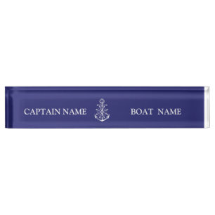 Porte-nom Custom boat captain name navy nautical sailor  