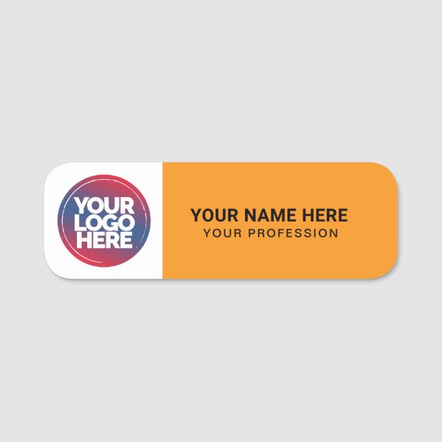 Porte-nom Custom Logo Employee magnetic or safety pin (Devant)