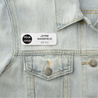 Porte-nom Custom Magnetic Name Tag with Logo – Pin or Magnet