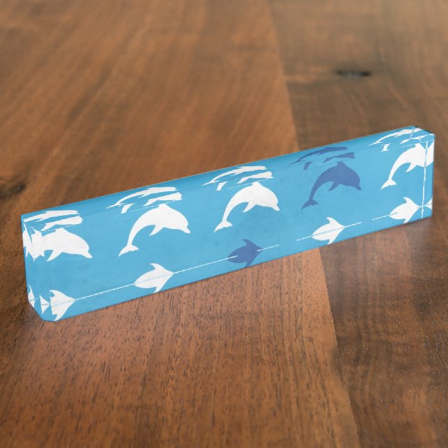 Porte-nom Dauphins bleus (Taille)
