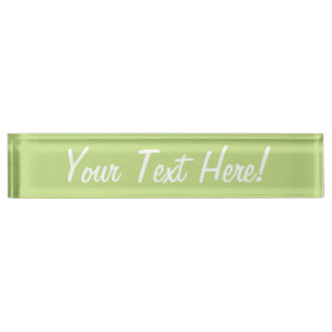 Porte-nom Décor couleur vert Pastel Spring Prêt à Customiser