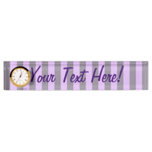 Porte-nom Décor en rayures de raisin mauve