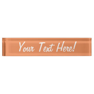 Porte-nom Décor rose corail arrière - plan prêt à customiser