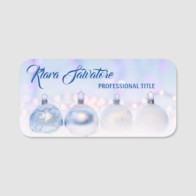 Porte-nom Décoration moderne de Noël magnifique (Devant)