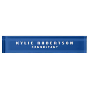 Porte-nom Deep Blue Legible Professional tendance moderne