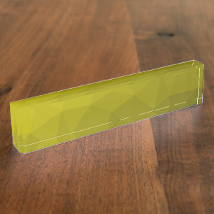 Porte-nom Dégradé ombré jaune foncé à motif de maille géomét