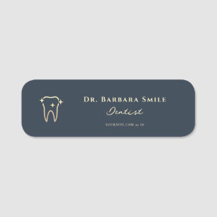 Porte-nom Dental Assistant Charcoal Cosmetic Dentist Élégant