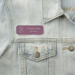 Porte-nom Dental Assistant Cosmetic Dentist Dusty Mauve