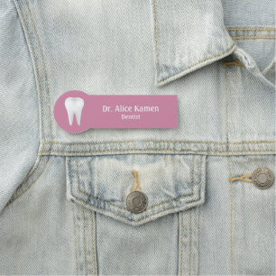 Porte-nom Dentiste Toit blanc