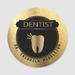 Porte-nom Dentiste - UpScale Noir et Or