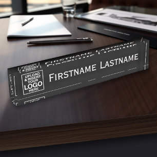 Porte-nom Design d'entreprise de base avec le logo et le nom