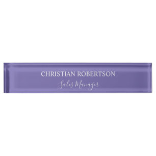 Porte-nom Design professionnel chic Périwinkle couleur moder