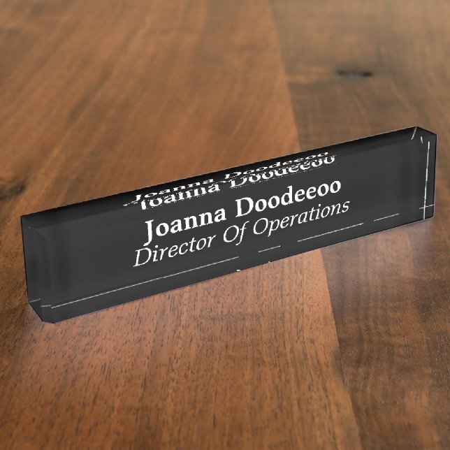Porte-nom Directeur Des Opérations Acrylique Noir (Taille)