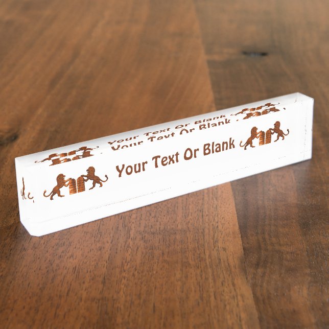 Porte-nom Dix commandements et lions (Taille)