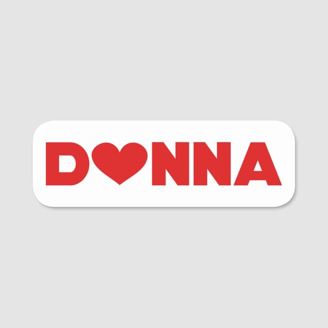 Porte-nom Donna Love (Devant)