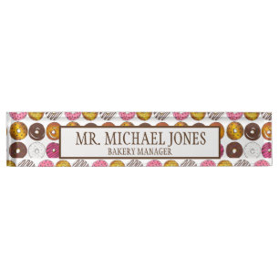 Porte-nom Donut Dizaine Petit-Déjeuner Pâtisseries Doughnut