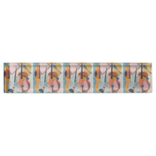 Porte-nom Double basse colorée Abstraite