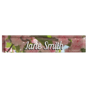 Porte-nom Double floraison cerisier III printemps fleuri
