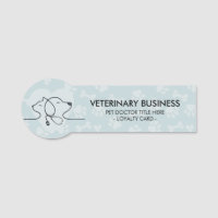 Douces Pattes de Vétérinaire Bleu Coeur Chien Chat