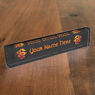 PORTE-NOM DRAGON ARDENT