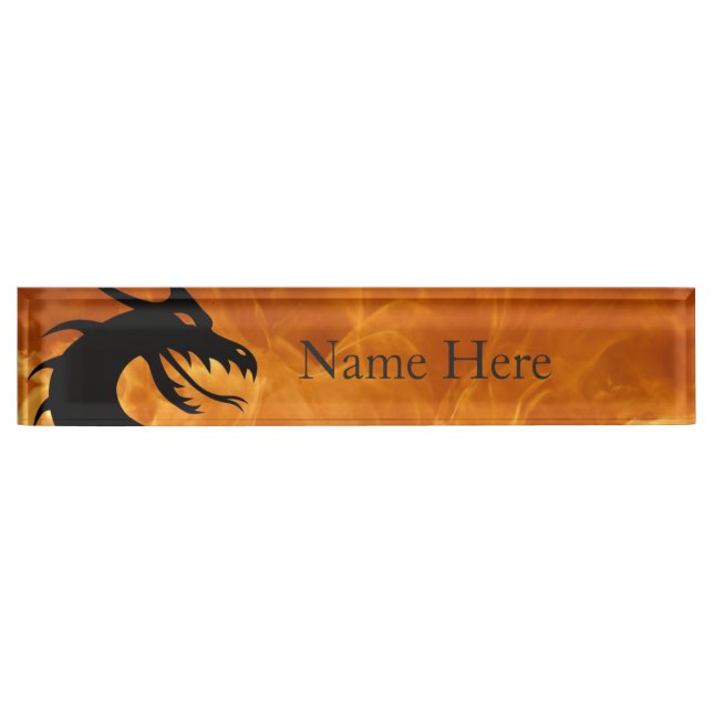 Porte-nom Dragon stylisé (Devant)