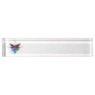 Porte-nom Dragonfly en arc-en-ciel